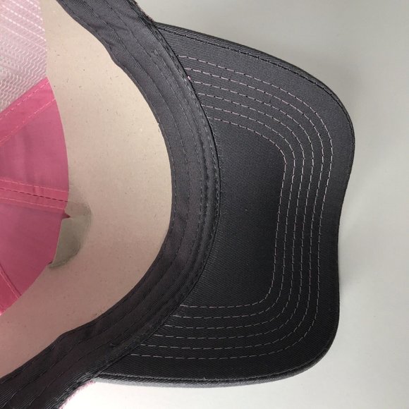 Women's Cap Hat Gray Pink Washington Tractor Snapback Mesh New - Picture 10 of 11